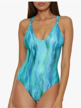 NWT Becca Swimwear One-Piece Swimsuit - Lagoon Fashion - Women Swim Size M